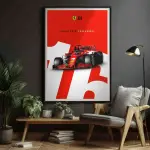Charles Leclerc Ferrari Poster, Kanvas Tablo | Formula 1